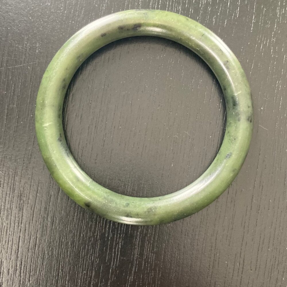 Solid Jade Bangle Bracelet - image 2